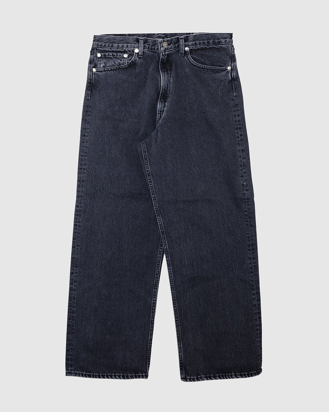 Super Dad's Denim Pants Black Denim Stone - Bottoms - ORSLOW