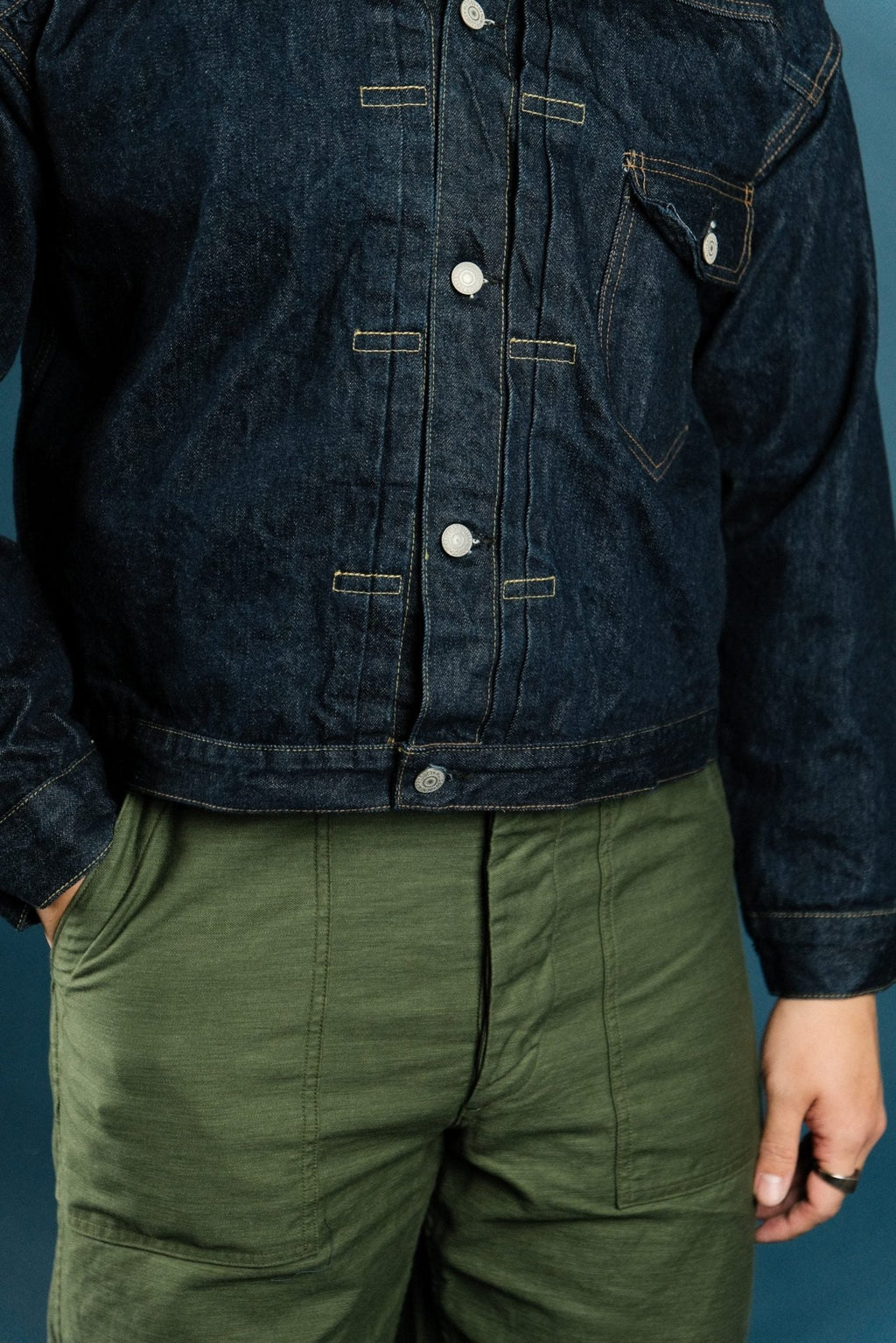 TYPE 1 40's Pleated Front Blouse - One Wash - ORSLOW