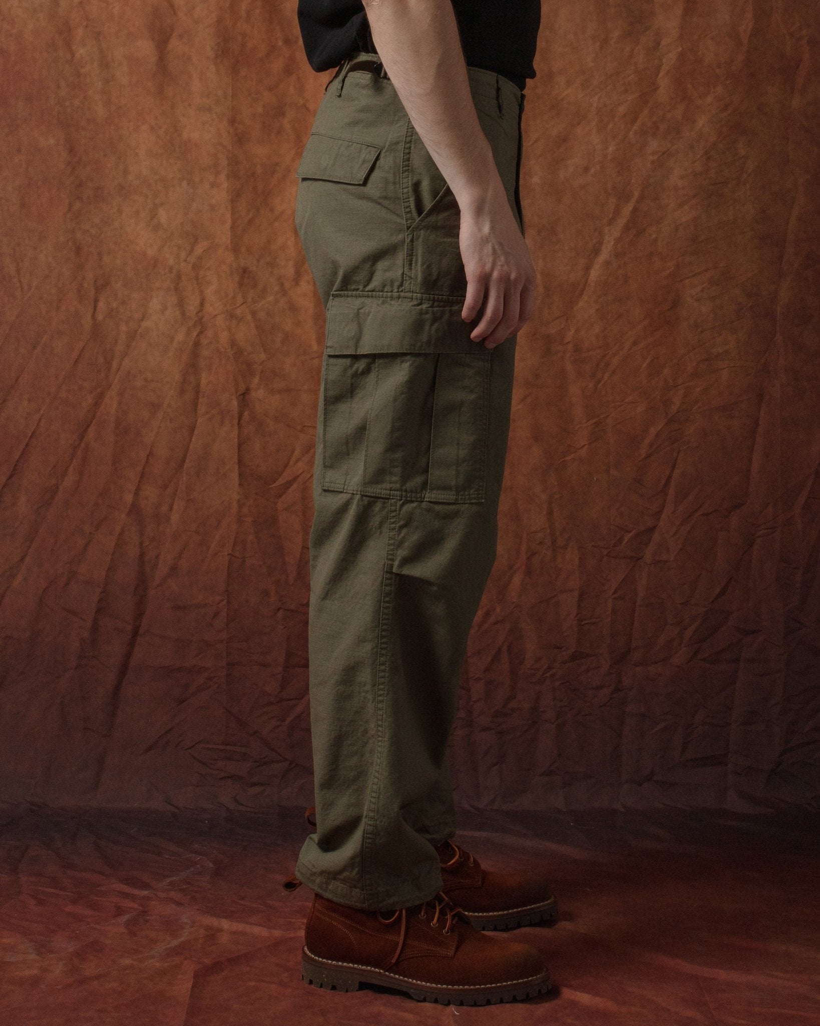 Vintage Fit 6 Pocket Cargo Pants Army Green - ORSLOW