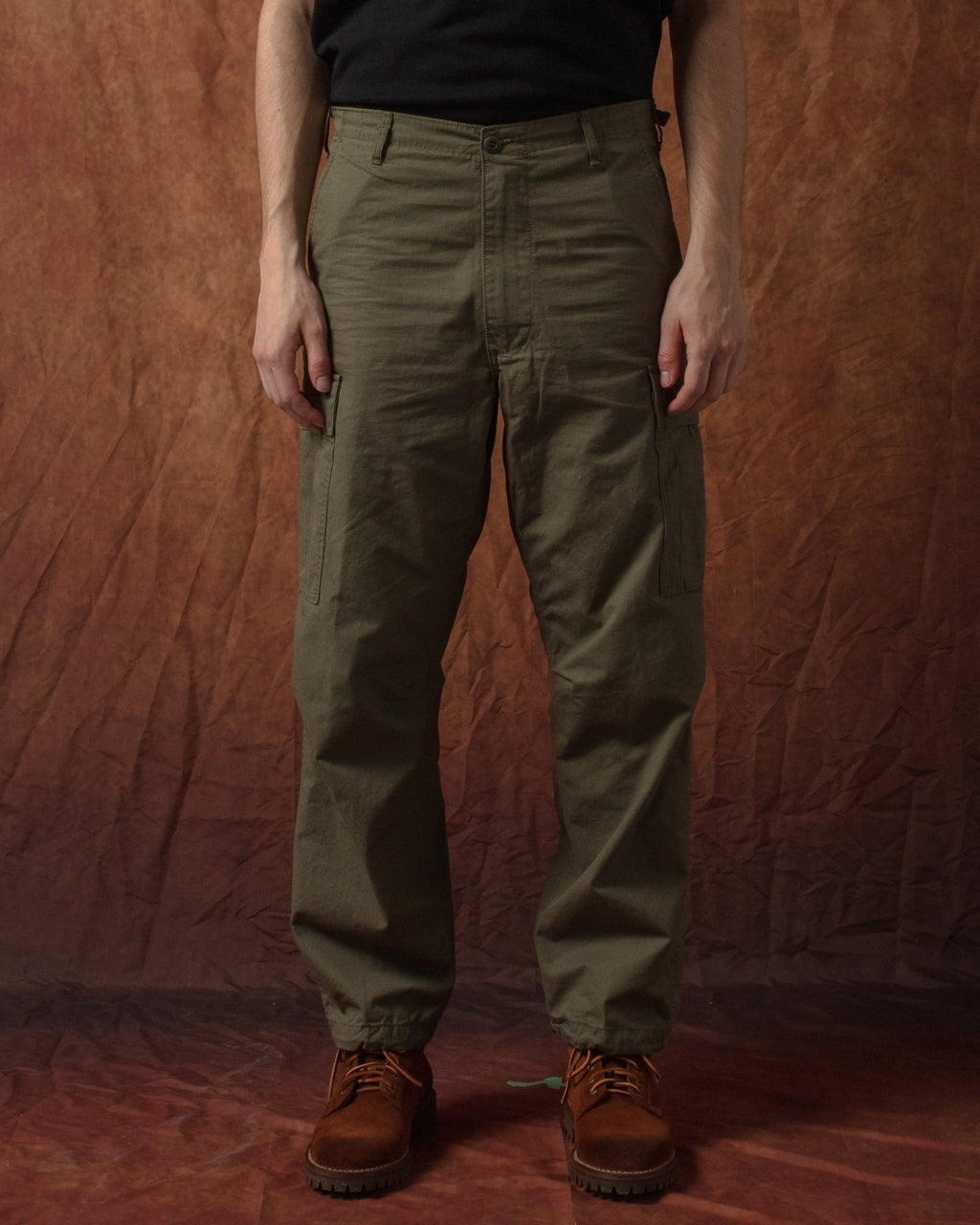 Vintage Fit 6 Pocket Cargo Pants Army Green - ORSLOW