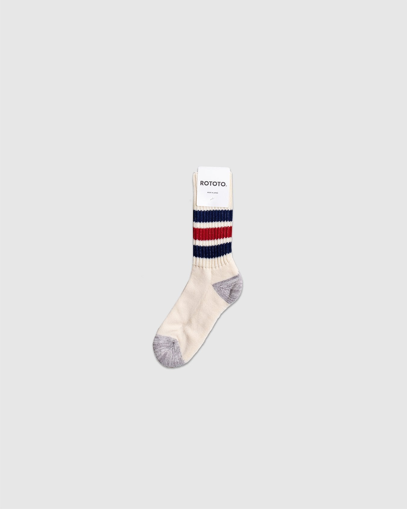 Coarse Ribbed Socks - Navy/ Dark Red - ROTOTO