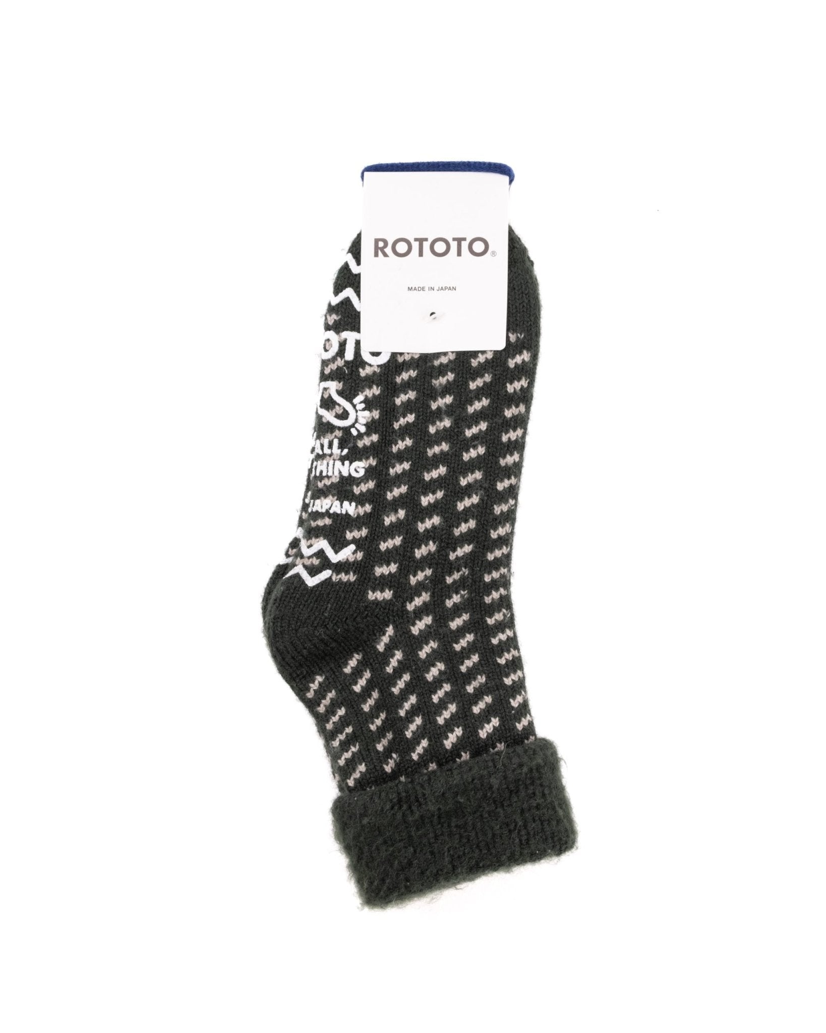 Comfy Room Socks Birds Eye - Dark Green - ROTOTO