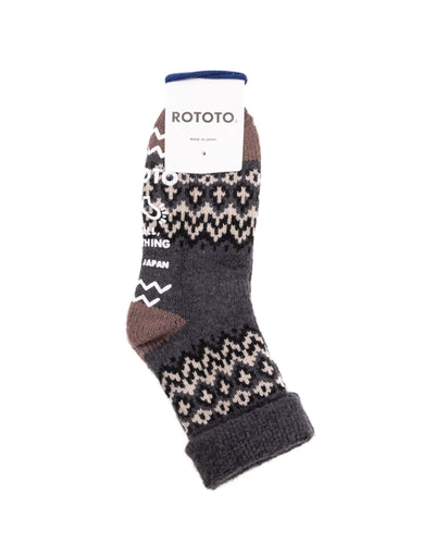 Comfy Room Socks Nordic - Charcoal - ROTOTO