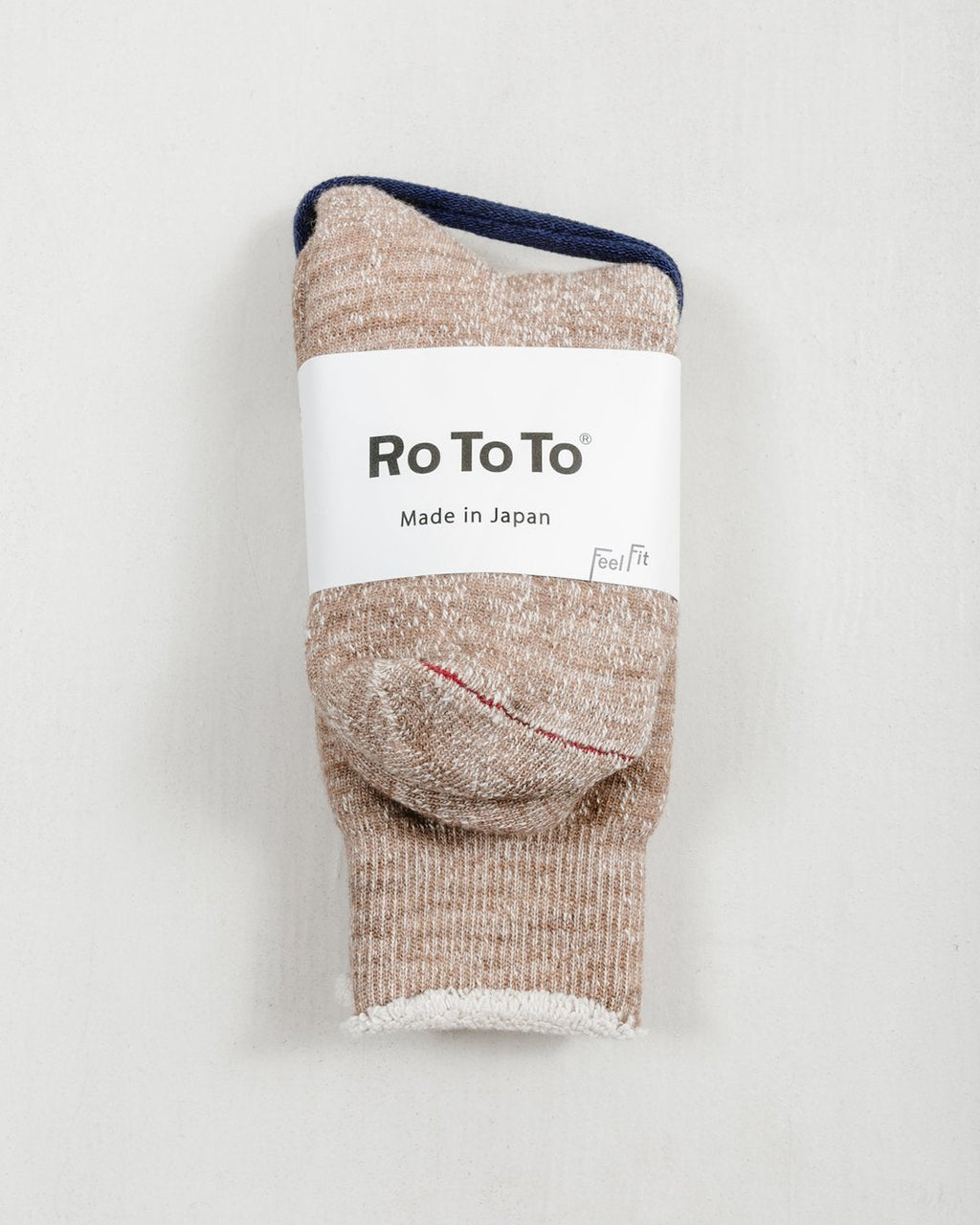 Double Face Merino Wool Organic Cotton Socks - Camel - ROTOTO