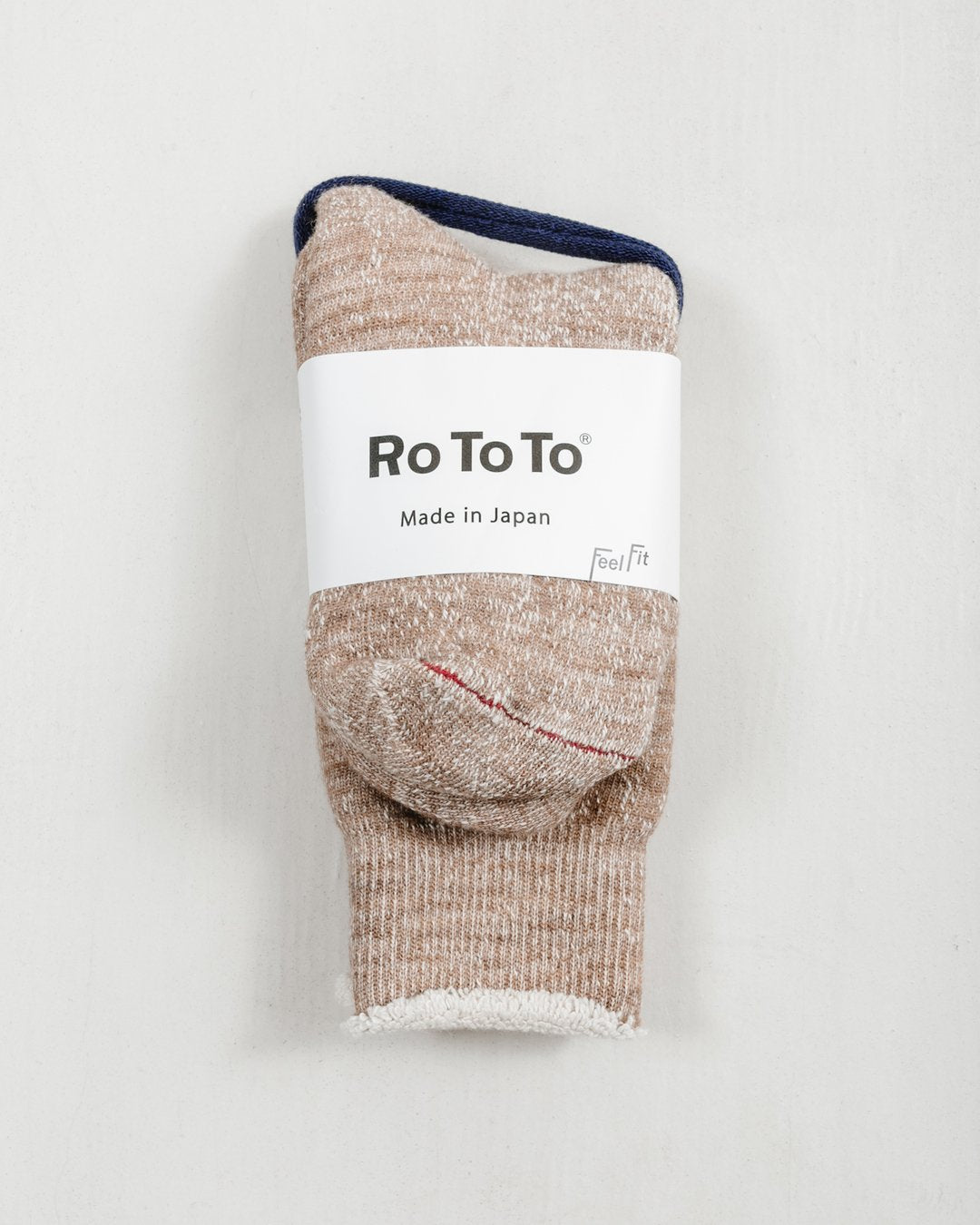 Double Face Merino Wool Organic Cotton Socks - Camel - ROTOTO