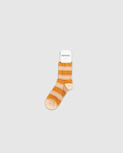 Horizontal Stripe Socks - Dark Yellow - ROTOTO