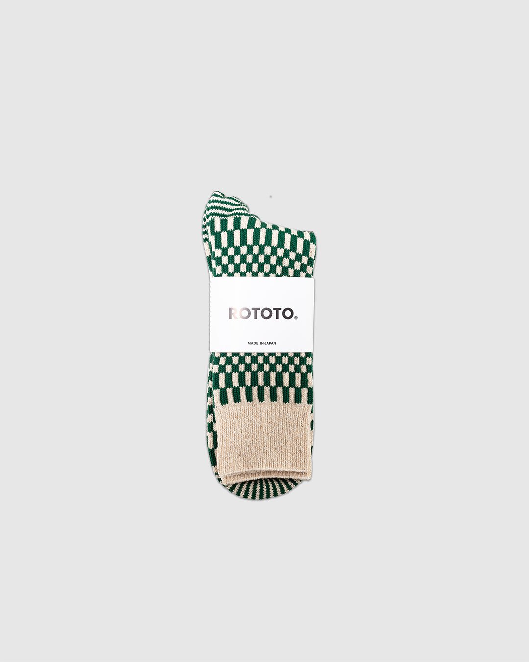 R1621 Checkerboard Socks Green - ROTOTO