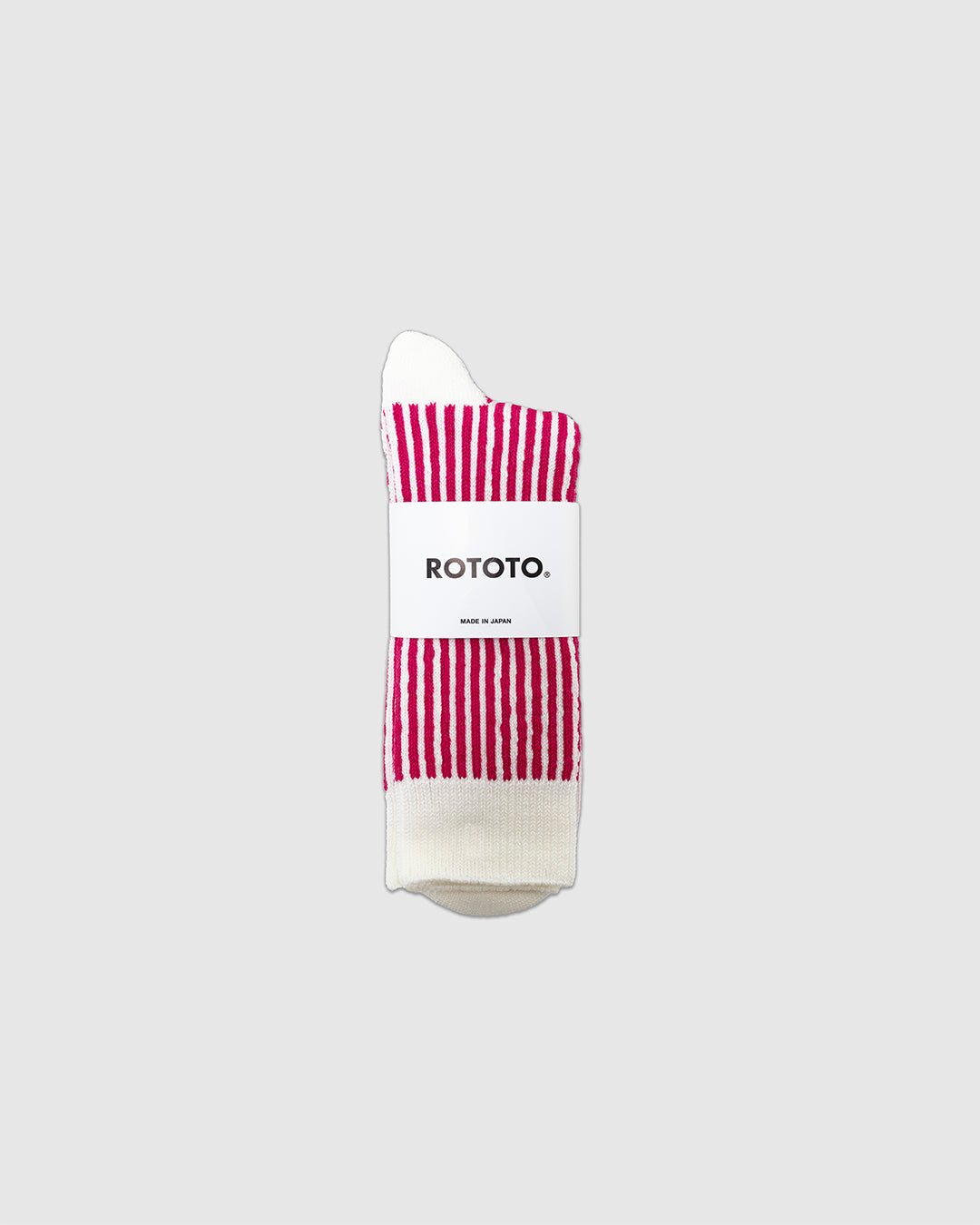 Vertical Stripe Socks White/ Pink - ROTOTO
