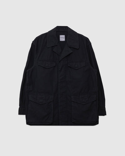 Back Satin M-47 Style Jacket Black - SAGE DE CRET