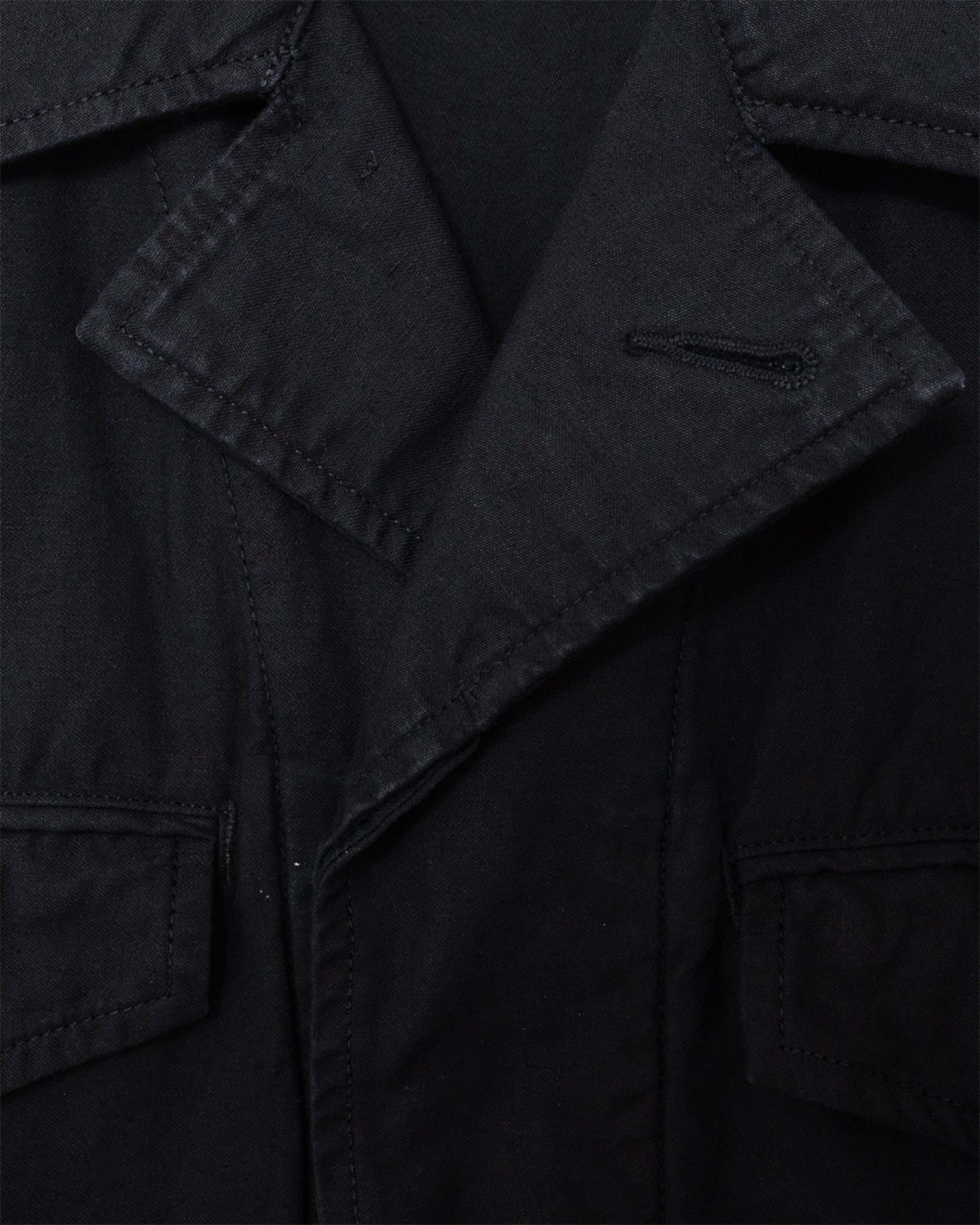 Back Satin M-47 Style Jacket Black - SAGE DE CRET