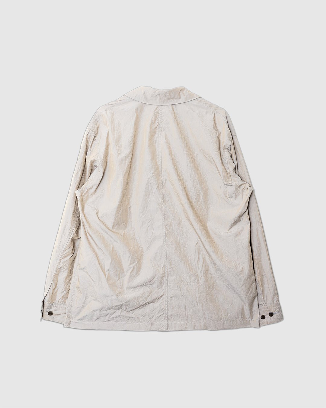 Crinkle Typewriter Work Shirt Jacket Gray - SAGE DE CRET
