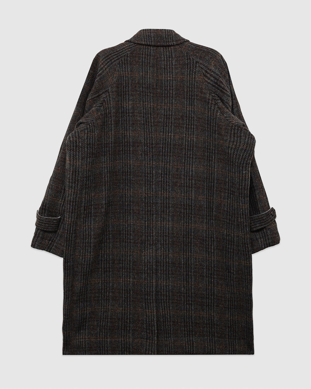Harris Tweed Balmacaan Overcoat Check - SAGE DE CRET