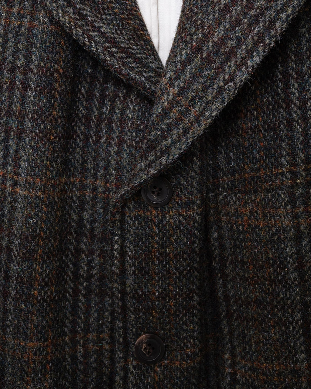 Harris Tweed Four-button Coverall Jacket Check - SAGE DE CRET