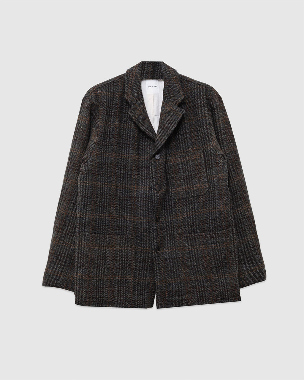 Harris Tweed Four-button Coverall Jacket Check - SAGE DE CRET