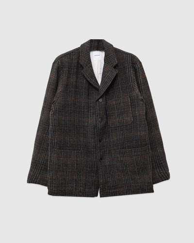 Harris Tweed Four-button Coverall Jacket Check - SAGE DE CRET
