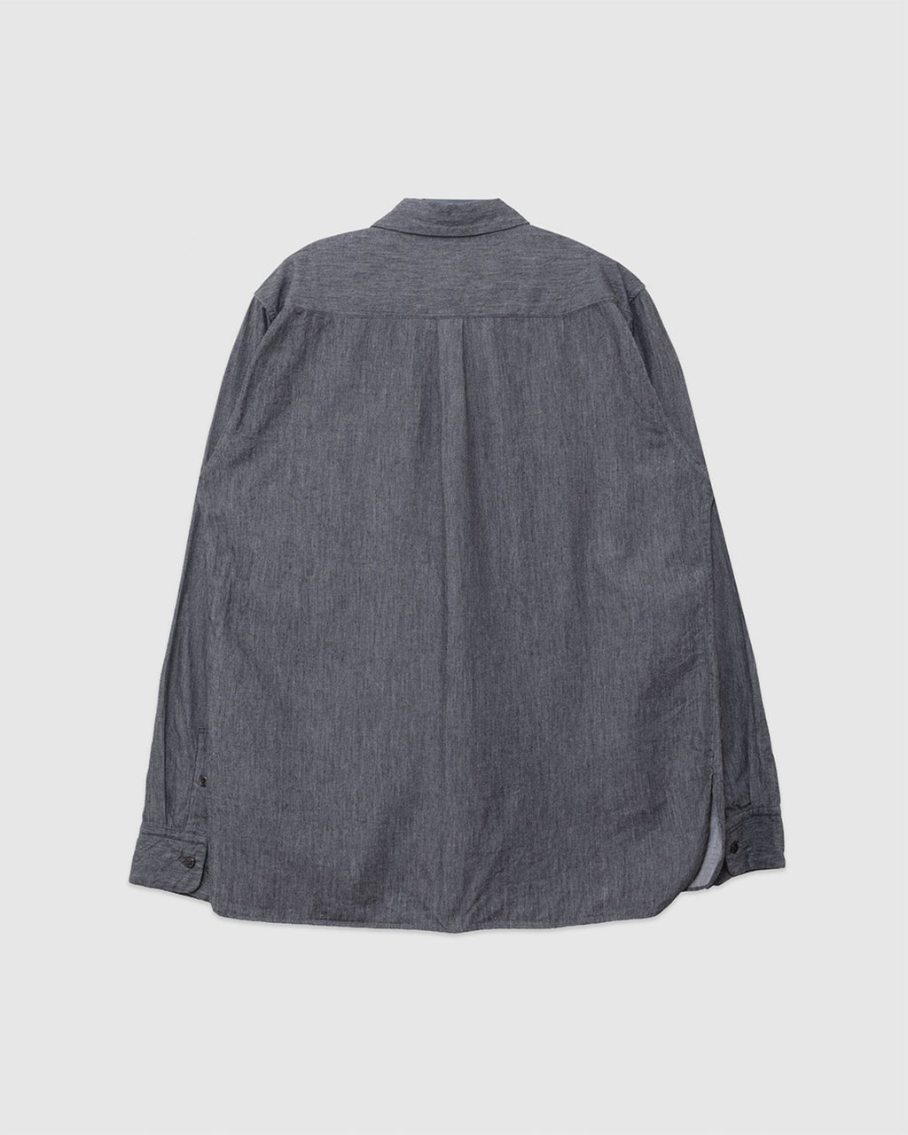 Organic Cotton Yan Dyed Twill Regular Collar Shirt Charcoal - SAGE DE CRET