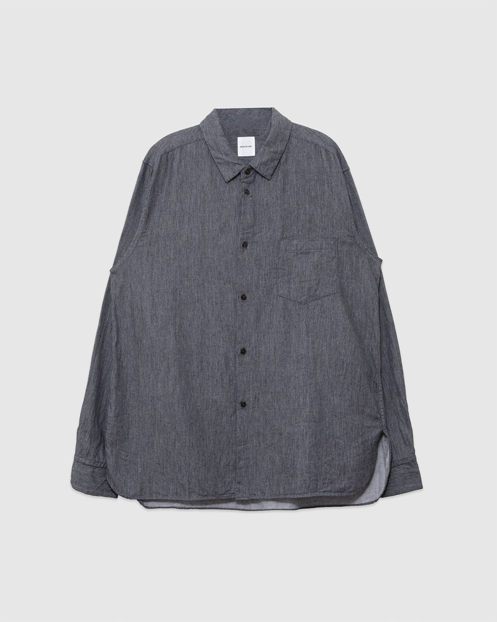 Organic Cotton Yan Dyed Twill Regular Collar Shirt Charcoal - SAGE DE CRET