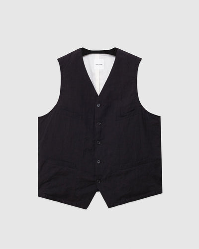 Tumble Washed Classic Vest Brown - SAGE DE CRET