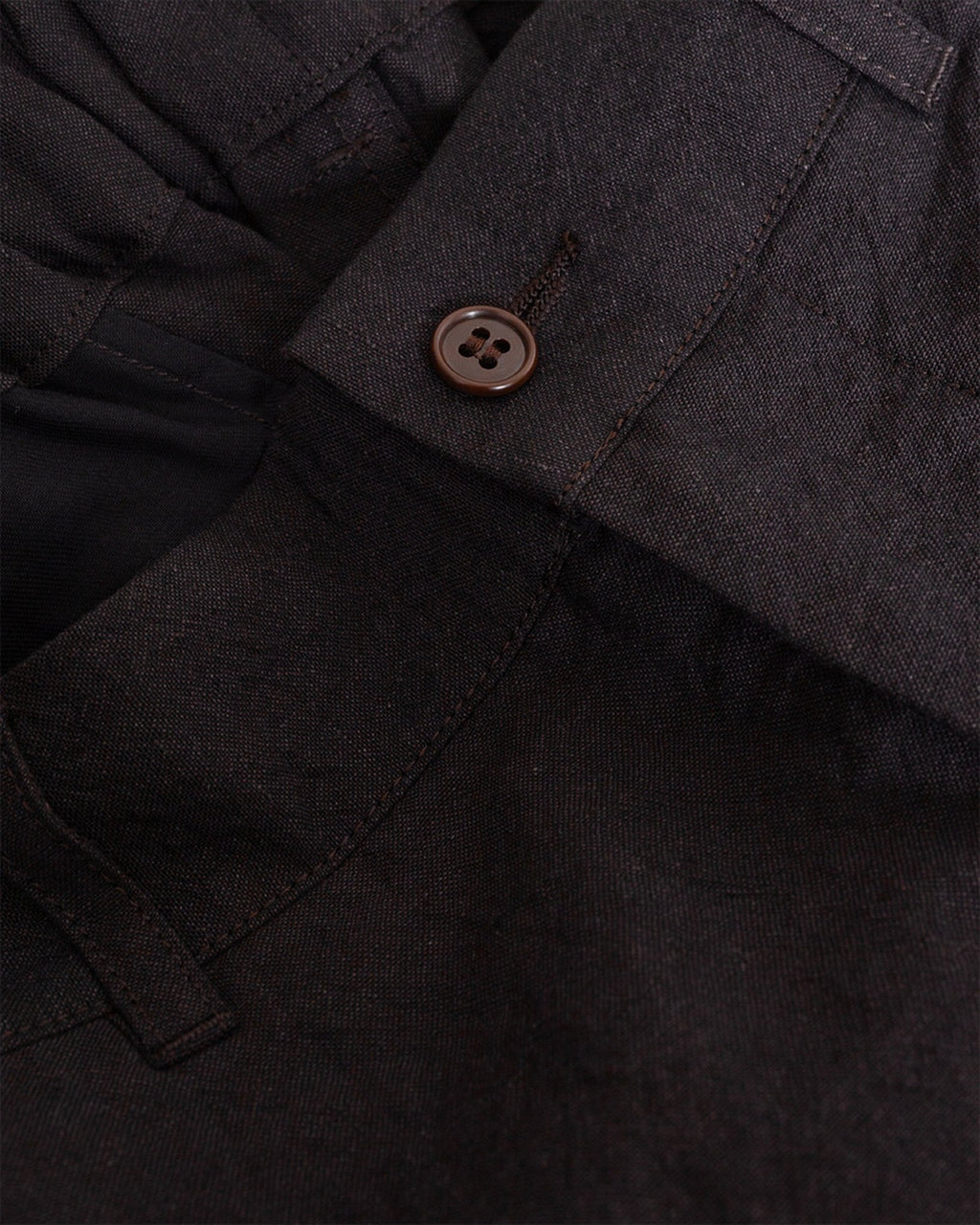 Tumble Washed Pegtop Pants Brown - SAGE DE CRET