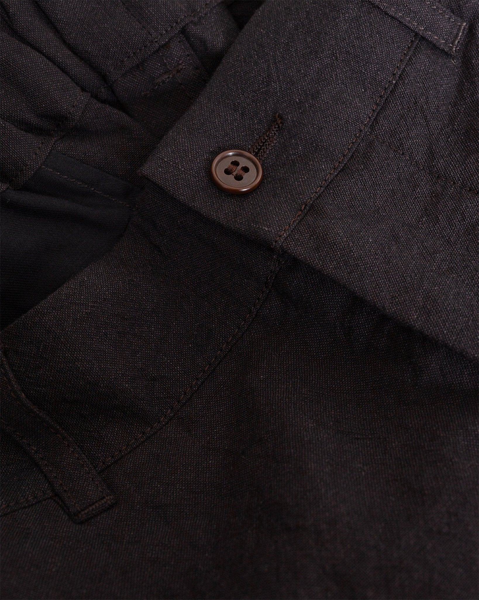 Tumble Washed Pegtop Pants Brown - SAGE DE CRET