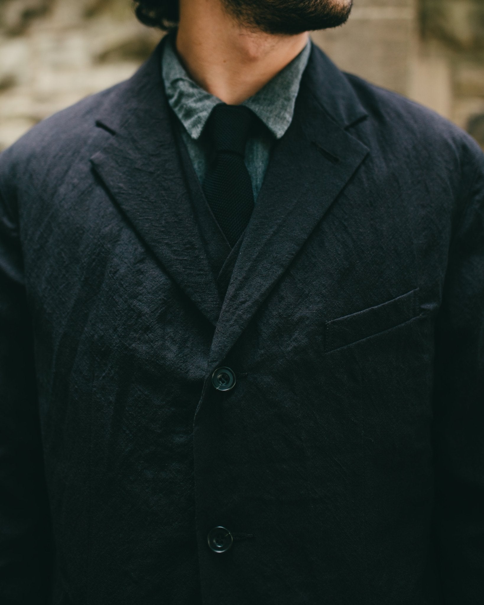 Tumble Washed Three-button Tailored Jacket Brown - SAGE DE CRET