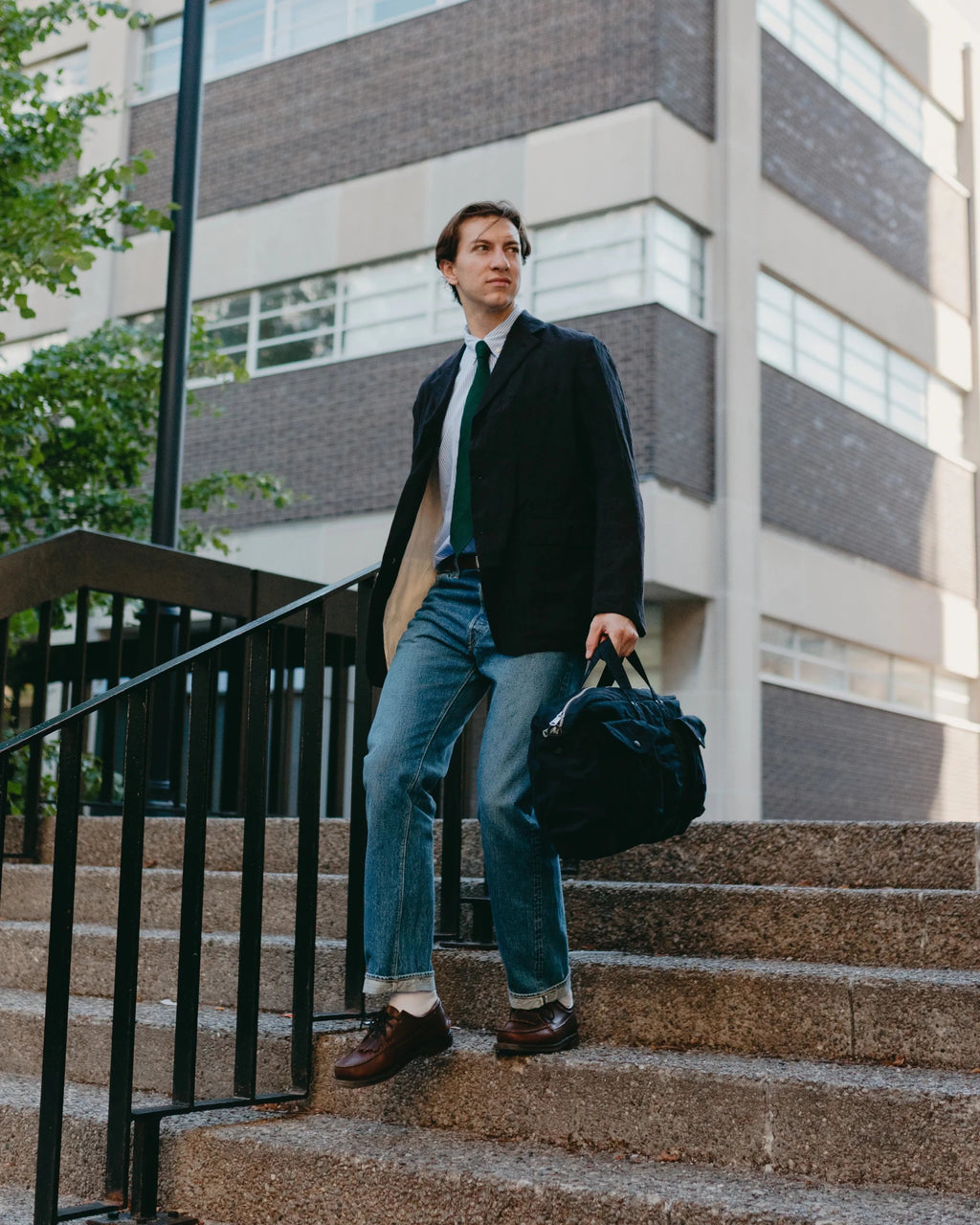 Tumble Washed Three-button Tailored Jacket Brown - SAGE DE CRET