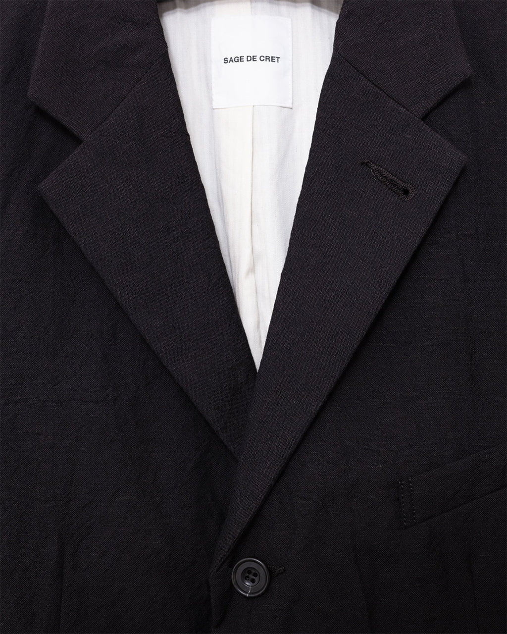 Tumble Washed Three-button Tailored Jacket Brown - SAGE DE CRET