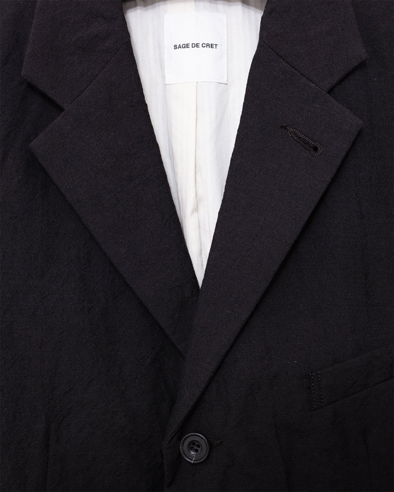 Tumble Washed Three-button Tailored Jacket Brown - SAGE DE CRET