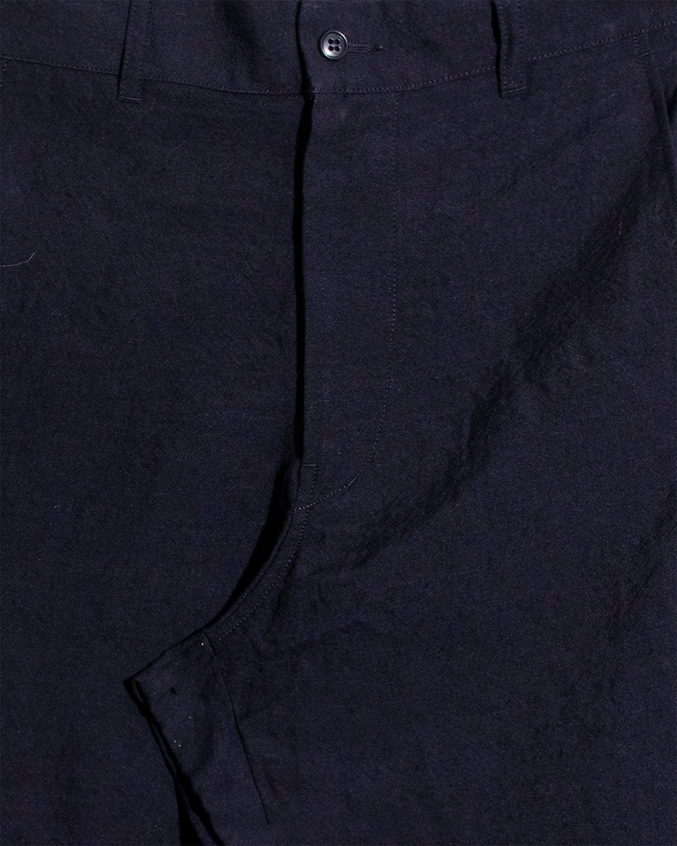 Tumbler Wool/Linen Tapered Pants - Navy - SAGE DE CRET
