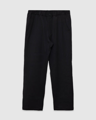 Twill Stretch Tapered Easy Pants Black - SAGE DE CRET
