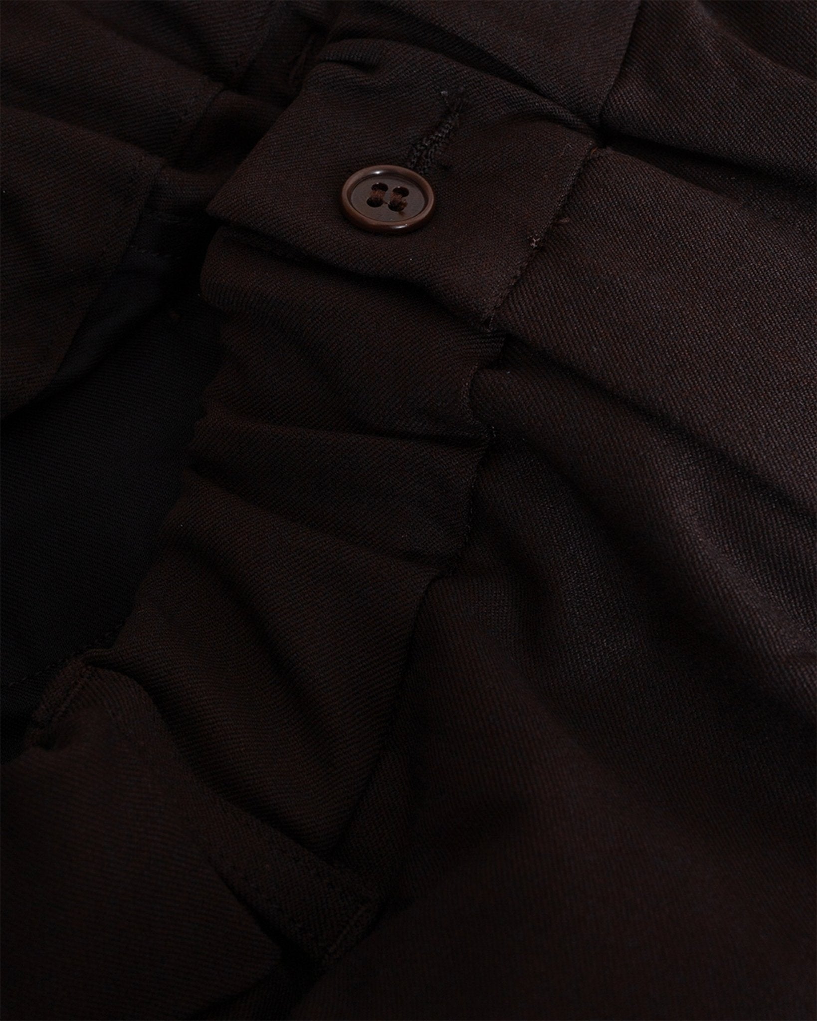 Twill Stretch Tapered Easy Pants Brown - SAGE DE CRET
