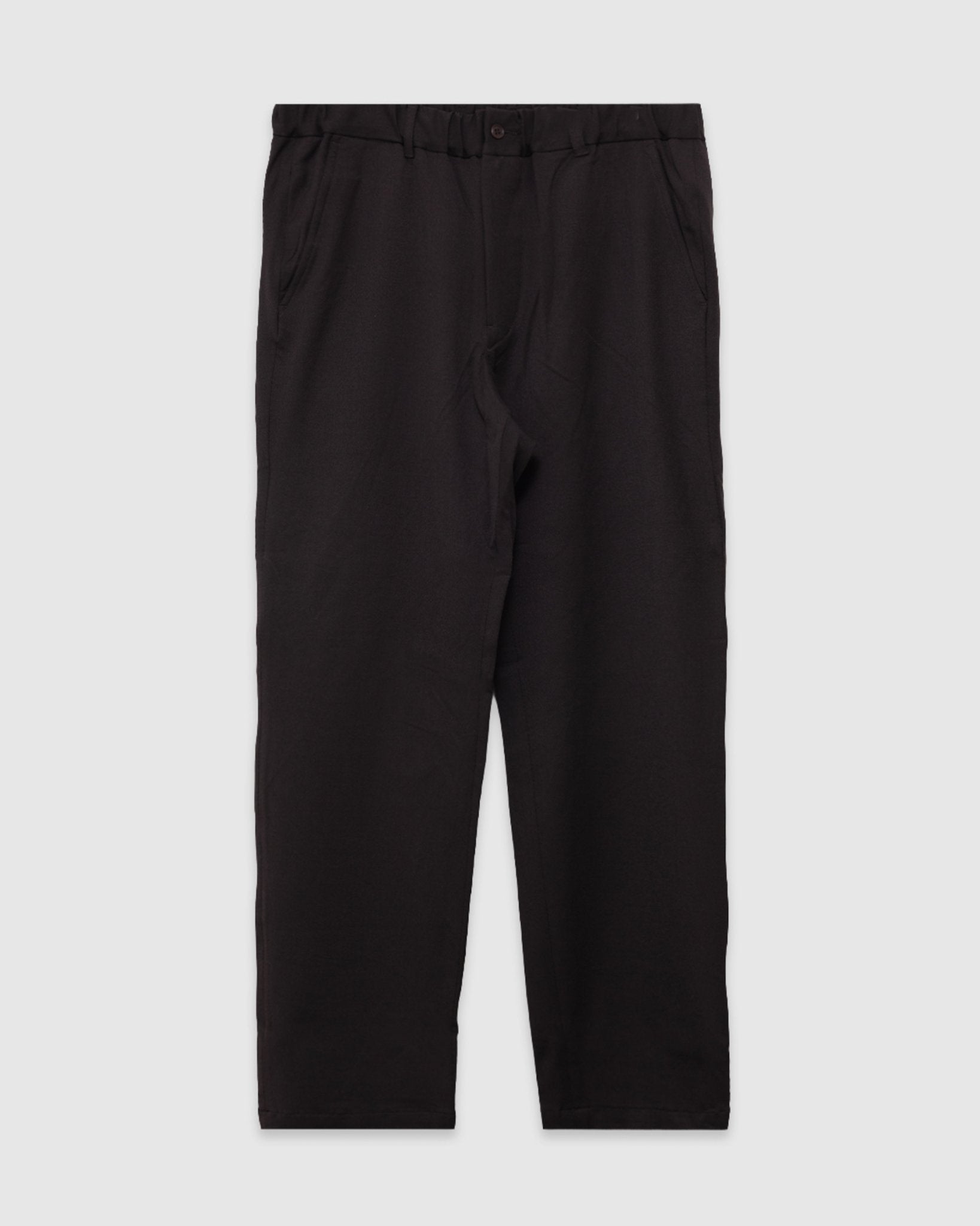 Twill Stretch Tapered Easy Pants Brown - SAGE DE CRET