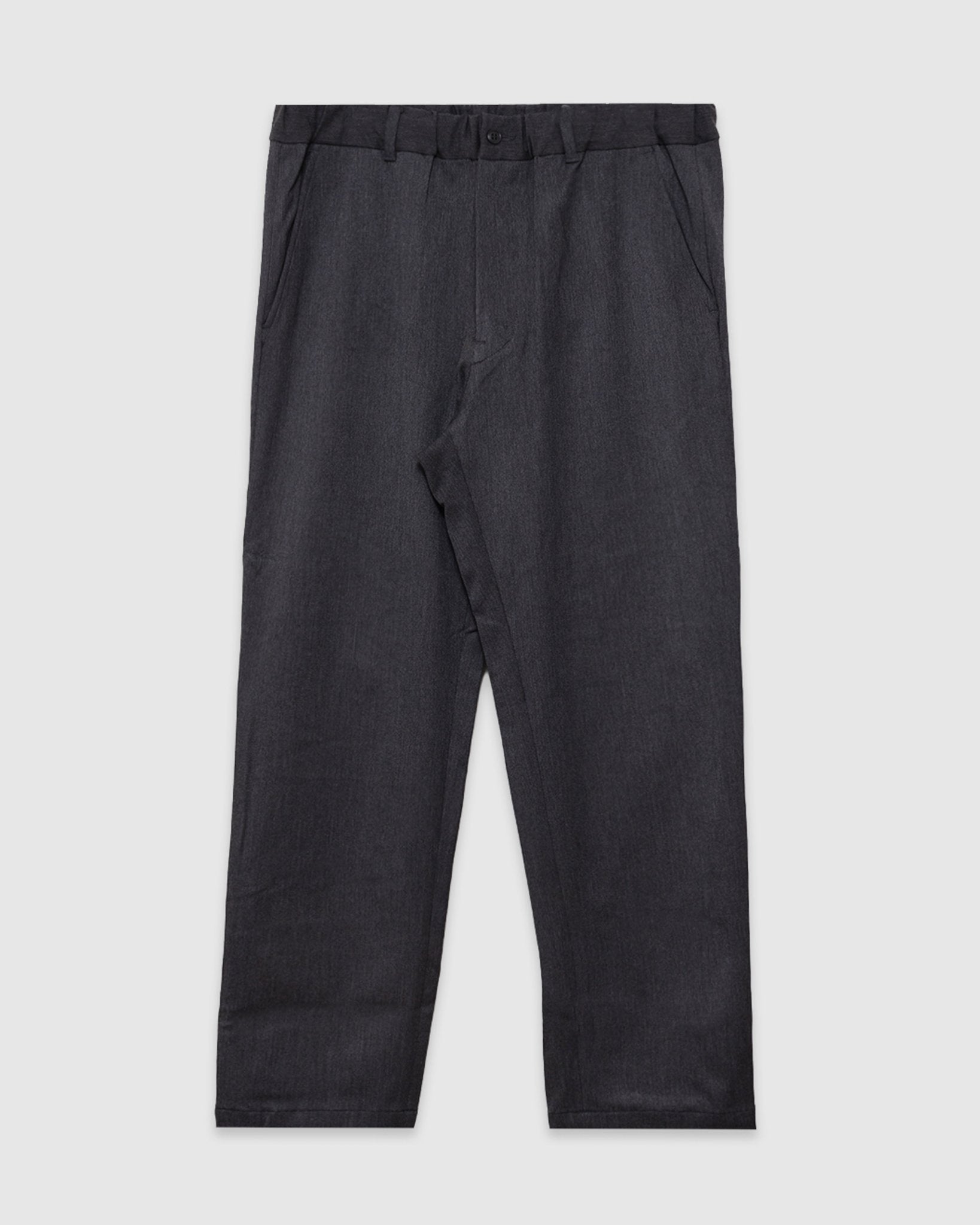 Twill Stretch Tapered Easy Pants Charcoal - SAGE DE CRET