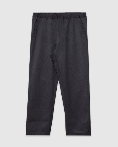 Twill Stretch Tapered Easy Pants Charcoal - SAGE DE CRET
