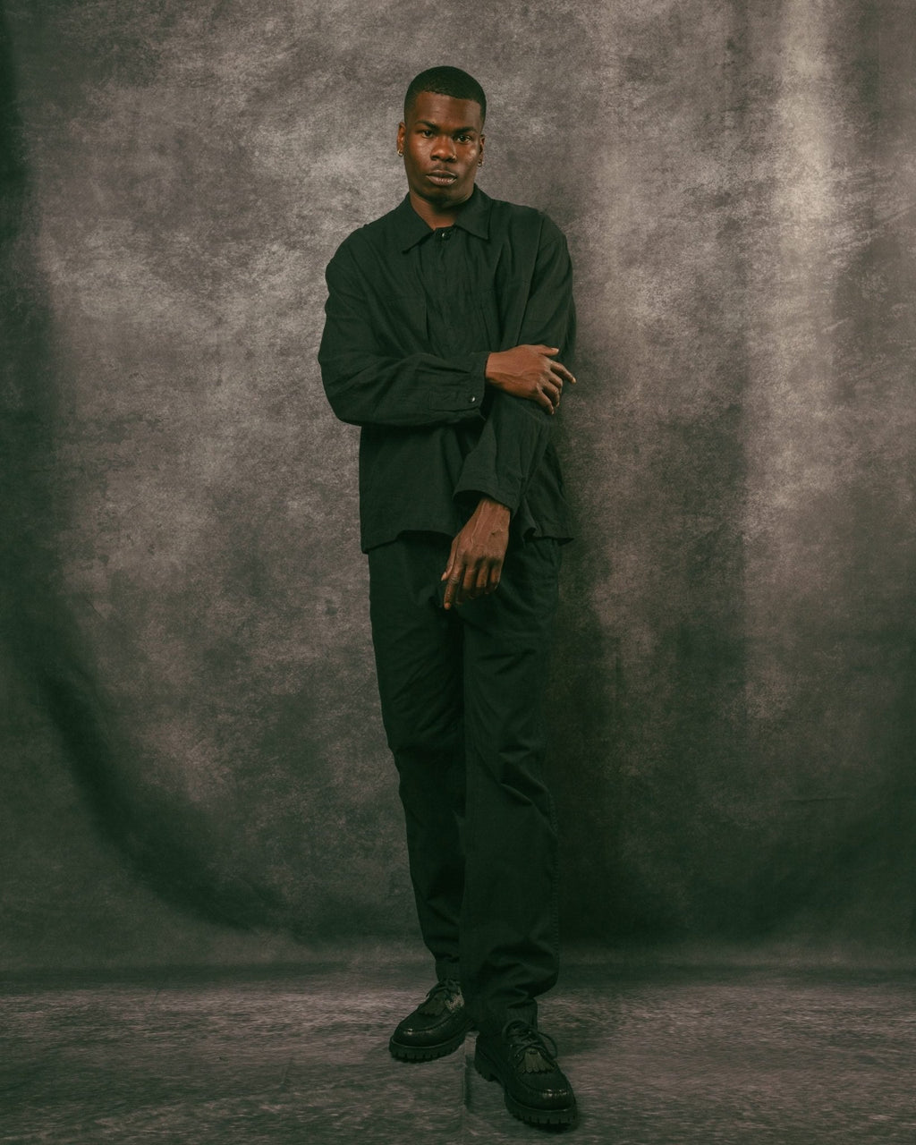 Twill Stretch Tapered Easy Pants FW Black - SAGE DE CRET