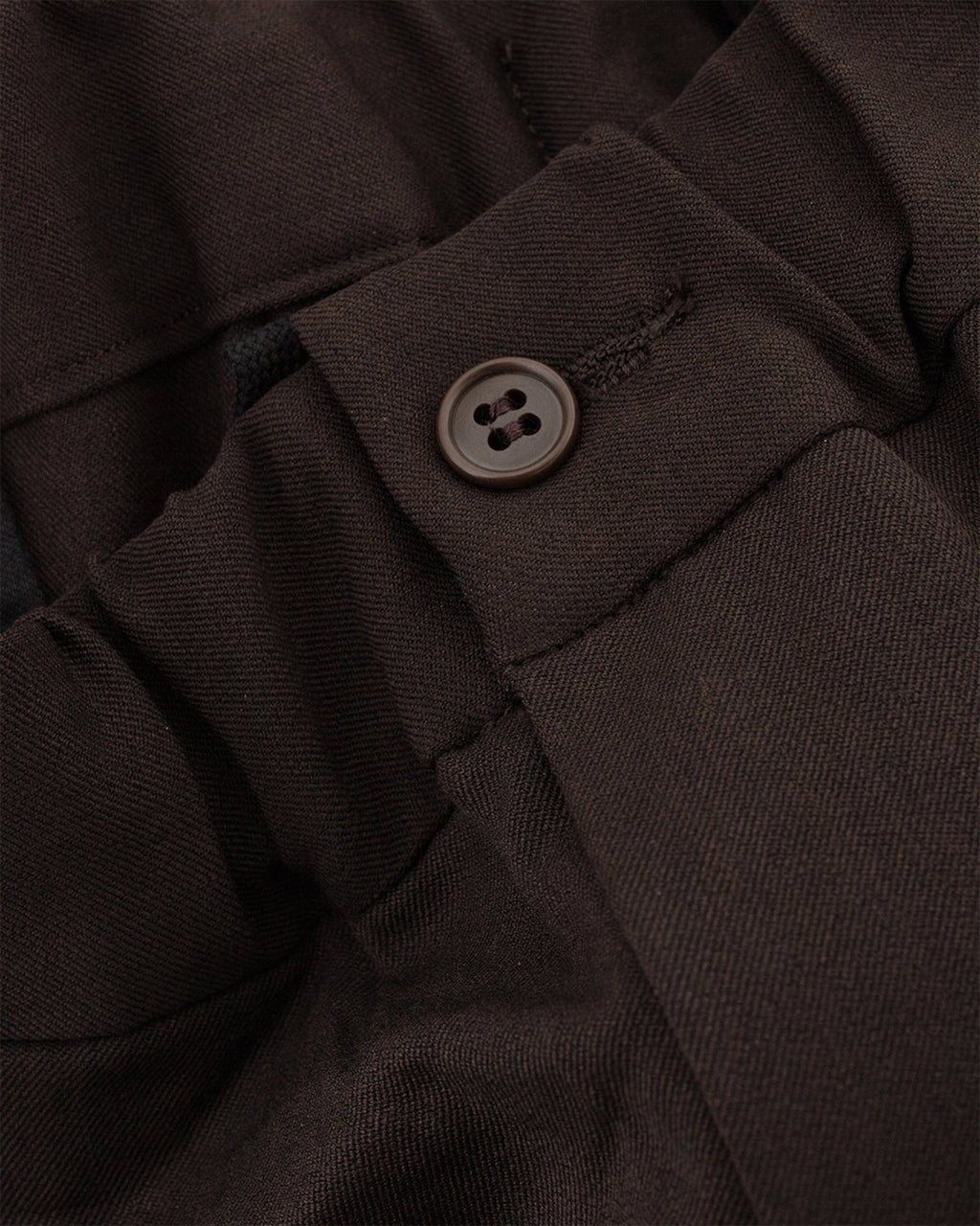 Twill Stretch Wide Double Pleated Easy Pants Brown - SAGE DE CRET