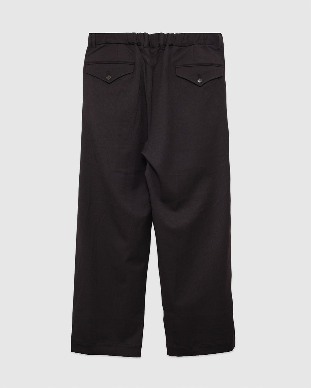 Twill Stretch Wide Double Pleated Easy Pants Brown - SAGE DE CRET