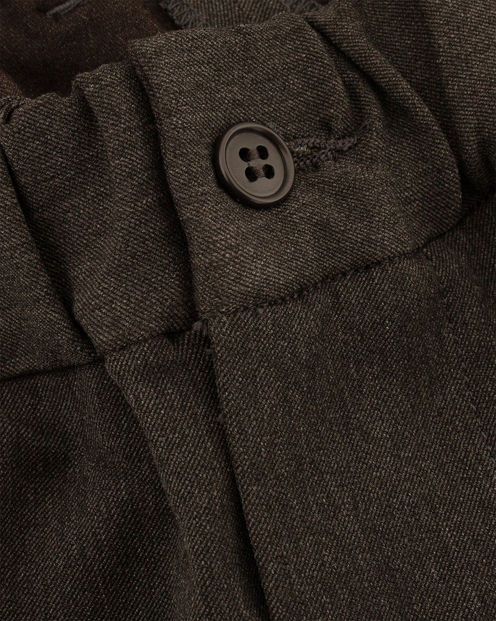Twill Stretch Wide Double Pleated Easy Pants Charcoal - SAGE DE CRET