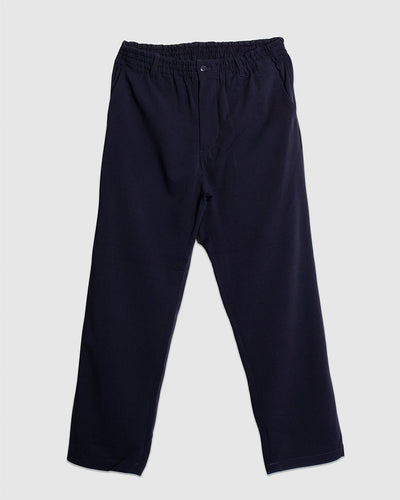 Twill Tapered Loose Fit Pants - Navy - SAGE DE CRET