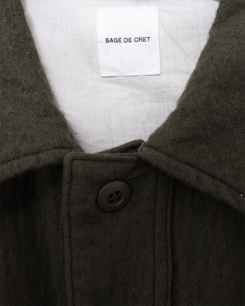 Washed Twill Shirt Jacket Olive - SAGE DE CRET