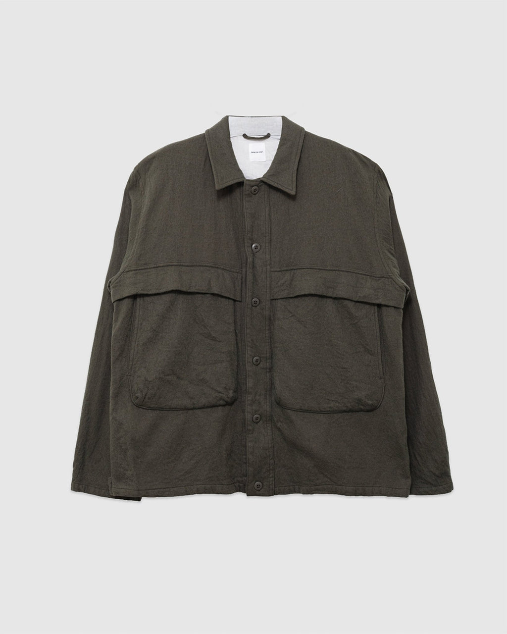 Washed Twill Shirt Jacket Olive - SAGE DE CRET