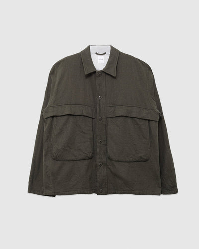 Washed Twill Shirt Jacket Olive - SAGE DE CRET