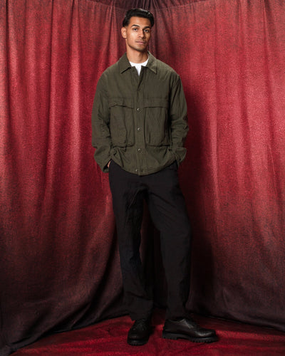 Washed Twill Shirt Jacket Olive - SAGE DE CRET