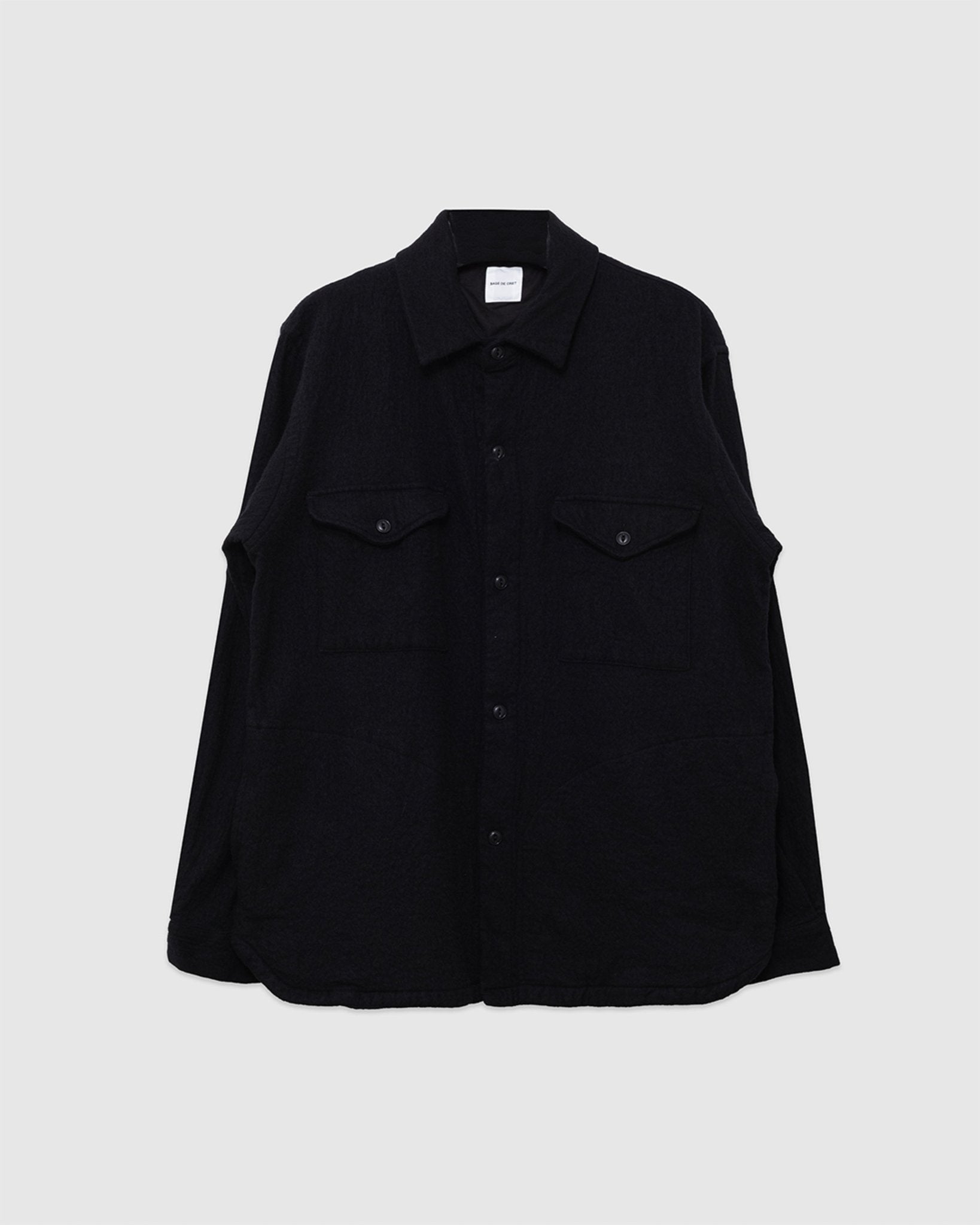 Washed Twill Work Shirt Black - SAGE DE CRET