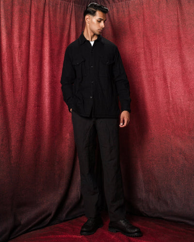 Washed Twill Work Shirt Black - SAGE DE CRET