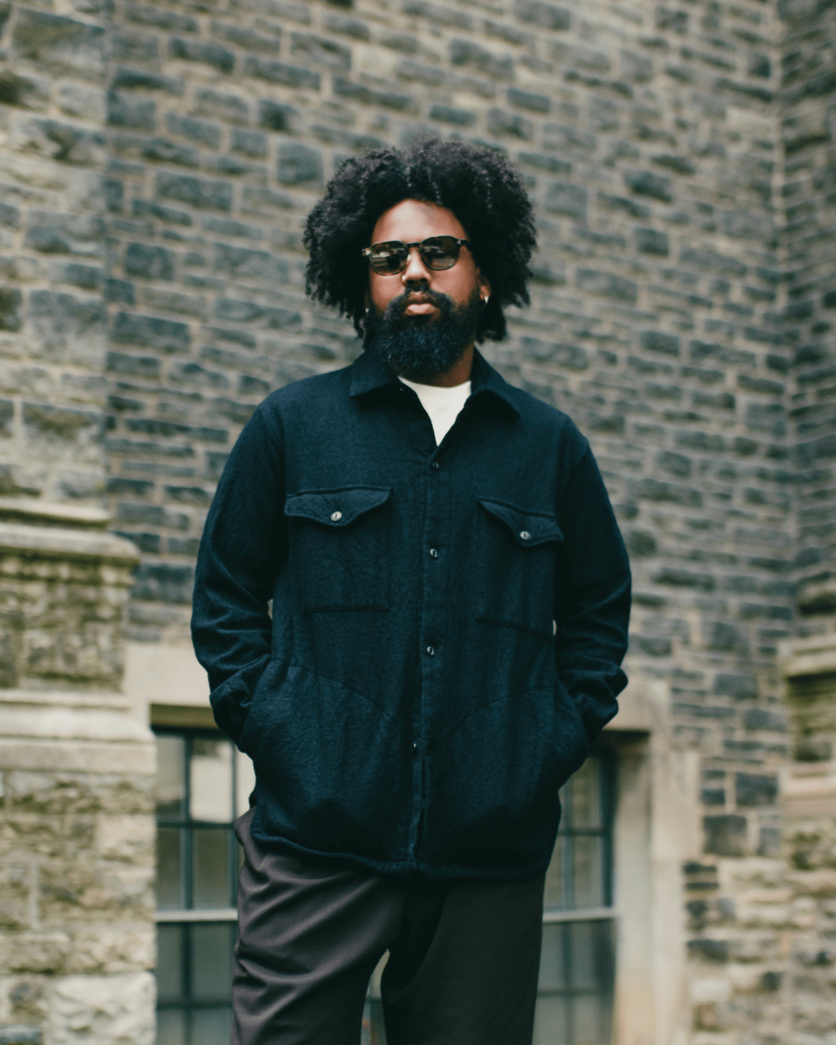 Washed Twill Work Shirt Black - SAGE DE CRET