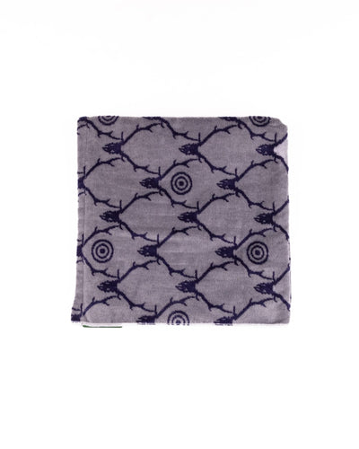 Bath Towel Skull & Target Print - Grey/Purple - SOUTH2 WEST8