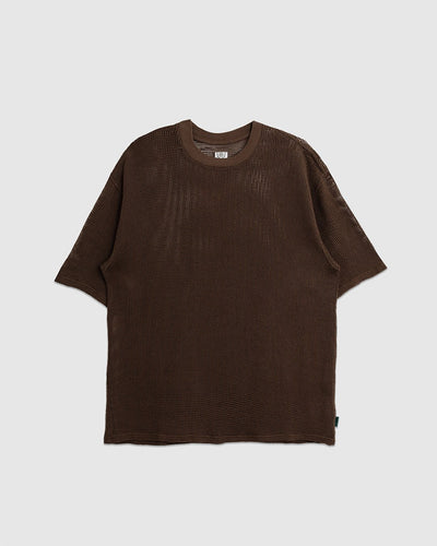 Crew Neck Tee Cotton Mesh Olive - SOUTH2 WEST8