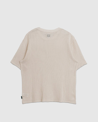 Crew Neck Tee Cotton Mesh White - SOUTH2 WEST8