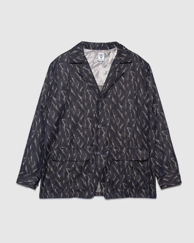 Deer Horn Camo Jacquard Pen Jacket - Olive - SOUTH2 WEST8